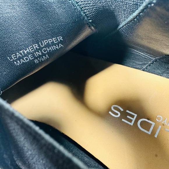 J/SLIDES Womens Sallie Black Nubuck Leather Platform Wedge Sneaker Boots S 8,5 - Picture 7 of 7